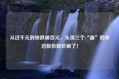 从过千元到快跌破百元，头顶三个“最”的禾迈股份股价崩了！